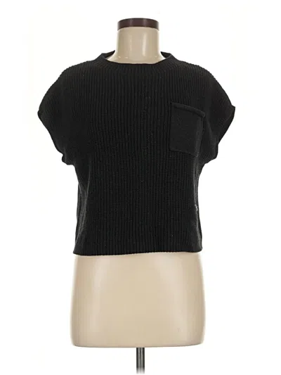 Pre-owned Lillusory Short Sleeve Top Black Boatneck Tops