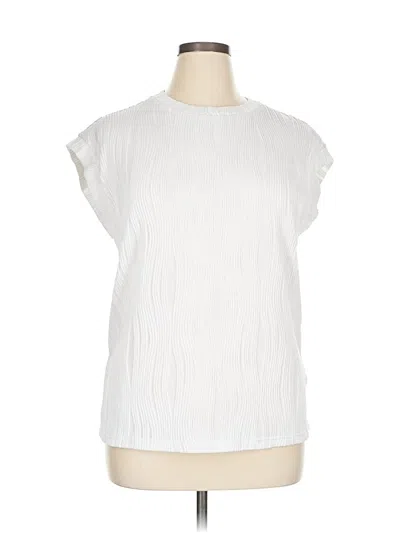 Pre-owned Lillusory Sleeveless Blouse In White