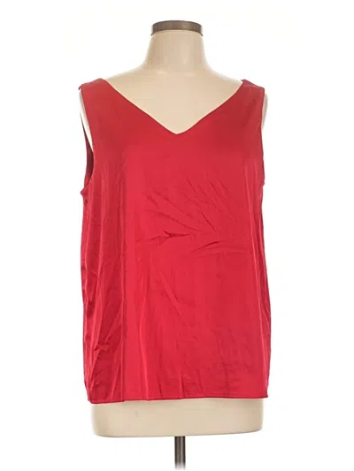 Pre-owned Lillusory Sleeveless Top Red V-neck Tops