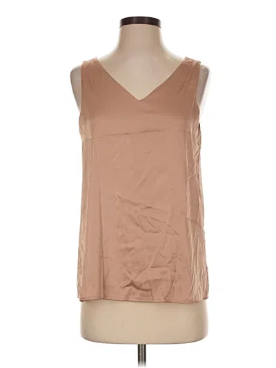 Pre-owned Lillusory Sleeveless Top Tan V-neck Tops