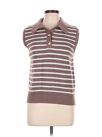 Pre-owned Lillusory Sweater Vest In Brown