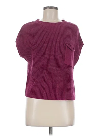 Pre-owned Lillusory Sweater Vest In Burgundy
