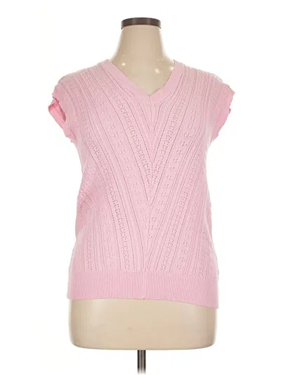 Pre-owned Lillusory Sweater Vest In Pink
