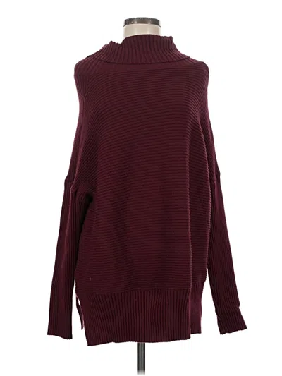 Pre-owned Lillusory Turtleneck Sweater In Burgundy