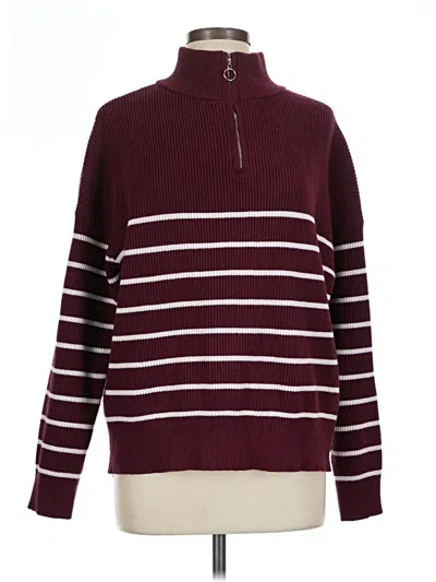 Pre-owned Lillusory Turtleneck Sweater In Burgundy