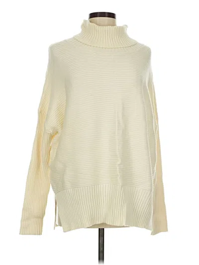 Pre-owned Lillusory Turtleneck Sweater In White