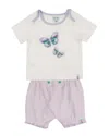 Lilly And Sid 2pc Butterfly-shirt & Short Set In Multi