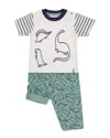 Lilly And Sid 2pc Dino Roll Leg Set In Green