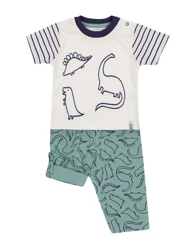 Lilly And Sid Kids' 2pc Dino Roll Leg Set In Green