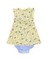 Lilly And Sid 2pc Frill Tunic & Chambray Bloomer In Yellow