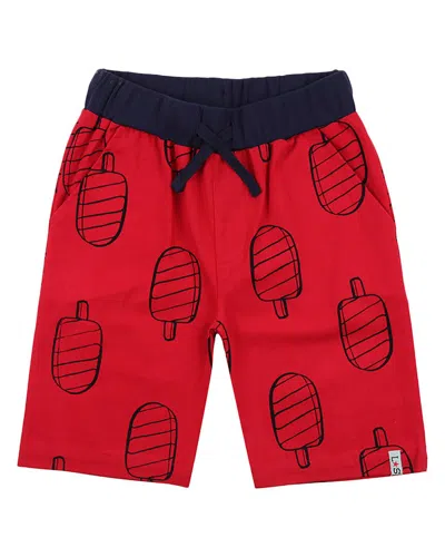 Lilly And Sid Kids' Lolly Board Short In Red
