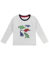 Lilly And Sid Multi Dino Top In Gray
