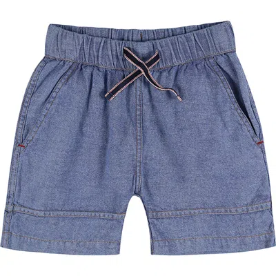 Lilly And Sid Lilly + Sid Organic Cotton Plain Shorts In Blue