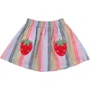 Lilly And Sid Lilly + Sid Organic Cotton Rainbow Stripe Print Skirt In Multi