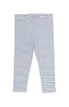 Lilly And Sid Lilly + Sid Organic Cotton Stripe Print Leggings In Blue
