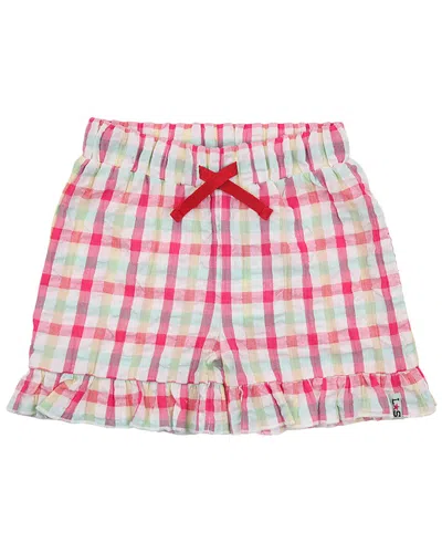 Lilly And Sid Kids' Picnic Check Short In Pink