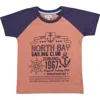 Lilly And Sid Lilly & Sid Sailing Club Slogan Print T-shirt In Orange