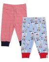 Lilly And Sid Sandy Seagull/stripe Legging Set In Red