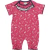 Lilly And Sid Lilly & Sid Seahorse Print Romper In Pink