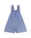 Lilly And Sid Stripe Chambray Jumpsuit In Blue
