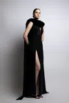 Lilly Ibrahim Sleeveless Feather Gown