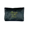 Lilly Loves Black Bougie To The Bone Velvet Bag In Black