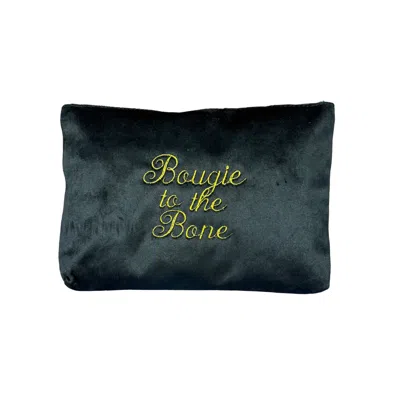 Lilly Loves Black Bougie To The Bone Velvet Bag