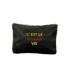 Lilly Loves Black C'est Le Fucking Vie Velvet Pouch
