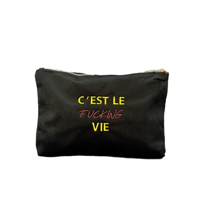 Lilly Loves Black C'est Le Fucking Vie Velvet Pouch