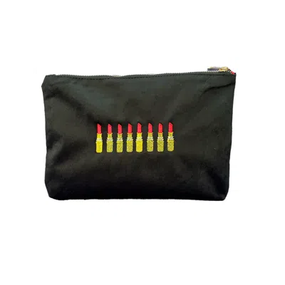 Lilly Loves Black Classic Lipsticks Velvet Pouch
