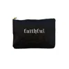 Lilly Loves Black Faithful Velvet Pouch In Black