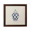 Lilly Loves Blue Embroidered Ginger Jar Artwork Print Three