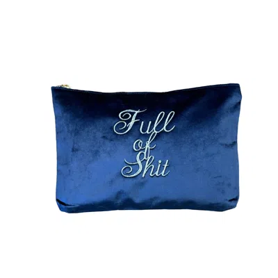 Lilly Loves Blue Full Of Shit Velvet Pouch
