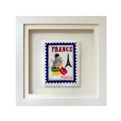 Lilly Loves Blue / Gold / Red Paris Embroidered Stamp Artwork