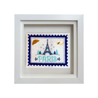 Lilly Loves Blue Paris Embroidered Stamp Artwork