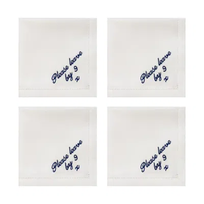Lilly Loves Blue Please Leave By Nine Cocktail Napkins