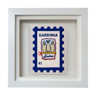 Lilly Loves Blue Sardinia Embroidered Stamo Artwork