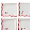 Lilly Loves Cheeky Christmas Embroidered Napkins In Red