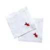 Lilly Loves Embroidered Lobster Cocktail Napkin