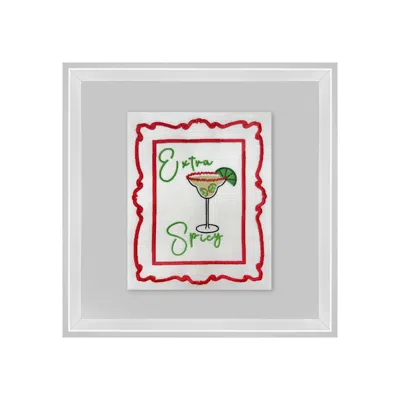 Lilly Loves Extra Spicy Embroidered Wall Art In Red