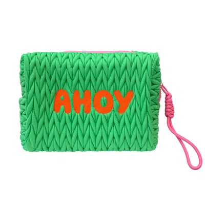Lilly Loves Green Ahoy Puffy Travel Bag