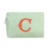 Lilly Loves Green C Alphabet Cosmetic Bag In Green
