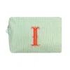 Lilly Loves Green I Aphabet Cosmetic Bag In Green
