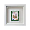 Lilly Loves Green Italy Inspired Postage Stamp Artwork In Multi