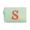 Lilly Loves Green S Alphabet Make Up Bag In Green