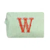 Lilly Loves Green W Alphabet Cosmetic Bag In Green