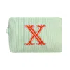 Lilly Loves Green X Alphabet Make Up Bag In Green