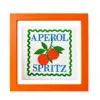 Lilly Loves Orange Aperol Spritz Framed Embroidered Artwork