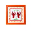 Lilly Loves Pink / Purple Be My Lobster Embroidered Print