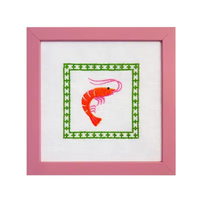 Lilly Loves Pink / Purple Little Prawn Embroidered Print